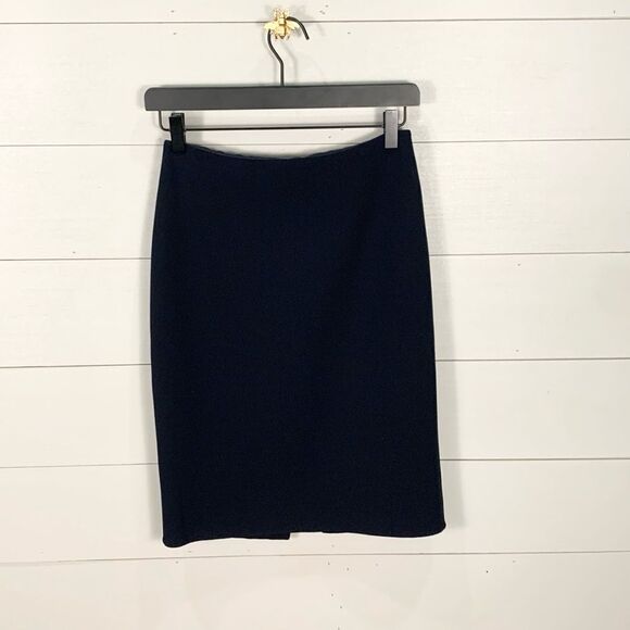 Giorgio Armani wool blend navy blue pencil skirt suit office size US 36 - Picture 1 of 8